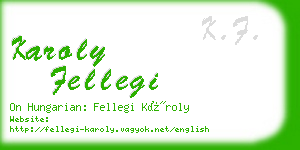 karoly fellegi business card